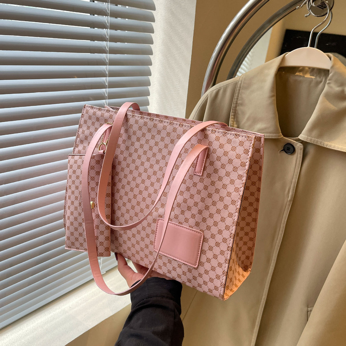 Chic Plaid Statement Tote
