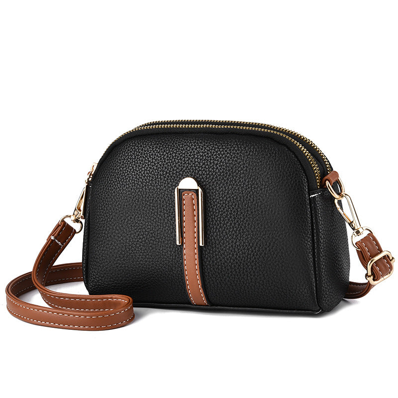 2022 New Women's Litchi Pattern Large Capacity Shoulder Bag