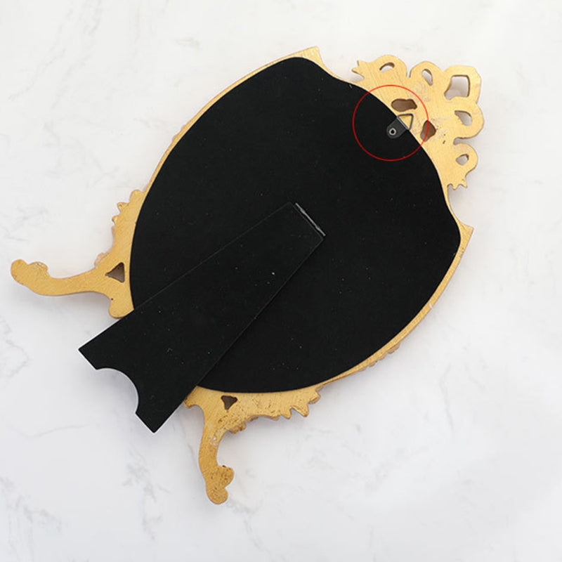 Elegant European Resin Makeup Mirror
