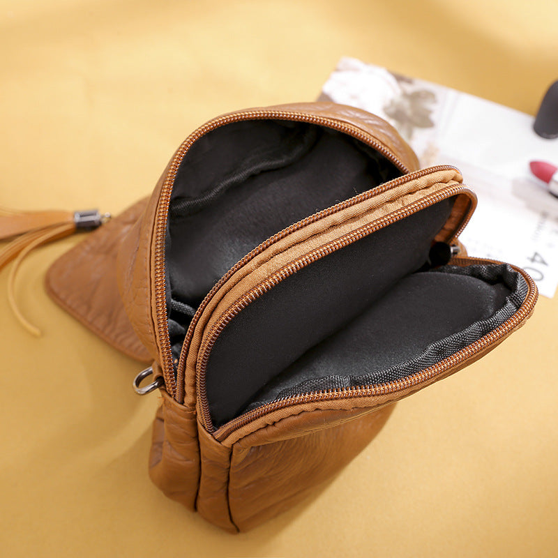 Vintage Style Women's Soft Leather Crossbody Bag