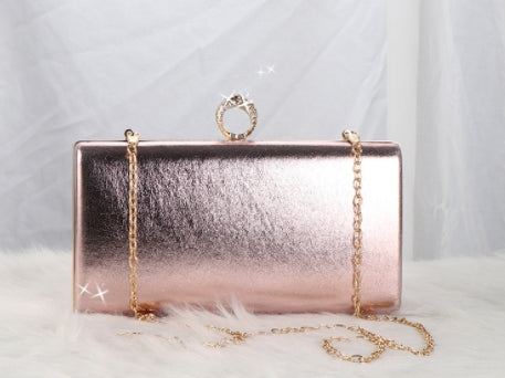 Designer Women's Waterproof Clutch Bag with Rhinestones