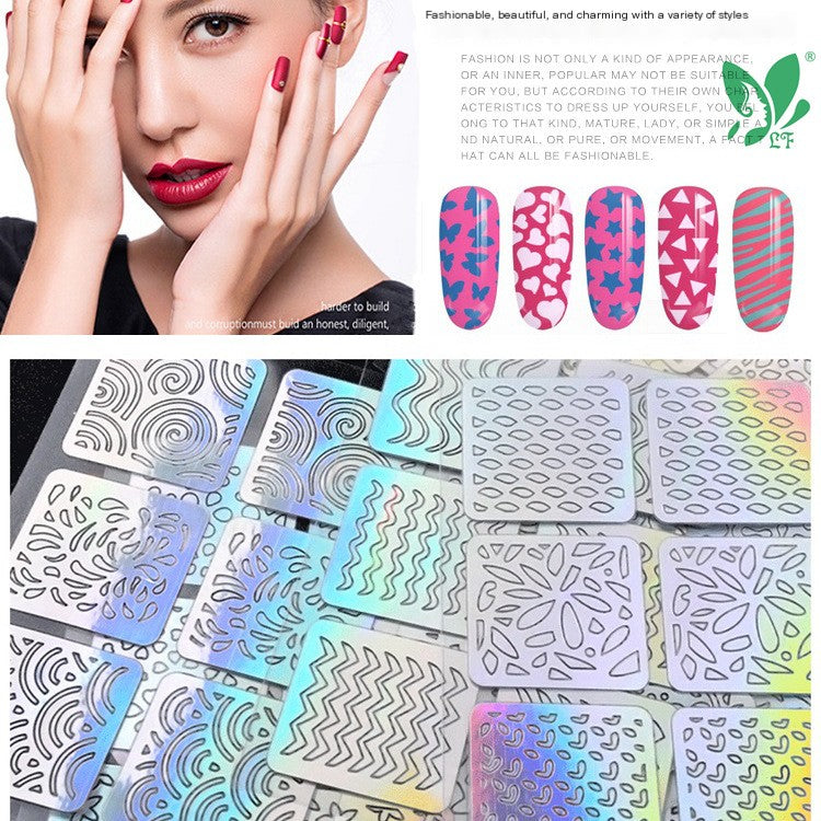 Laser Cut Nail Stickers - Nail Art Template Set (24/12/6 pcs)