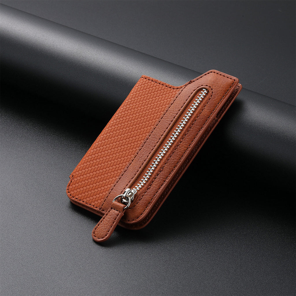 Multi-Functional Phone Card Holder with Zipper and Stand