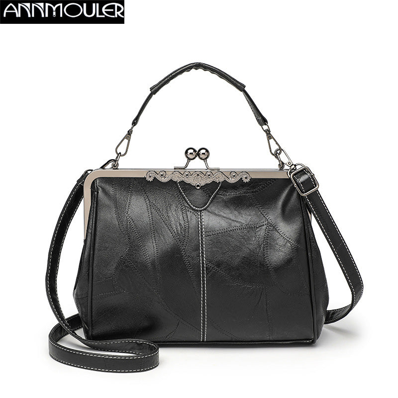 Annmouler Designer Vintage Luxury PU Leather Tote Bag