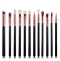 Elegant Black Rose Gold 12-Piece Brush Set