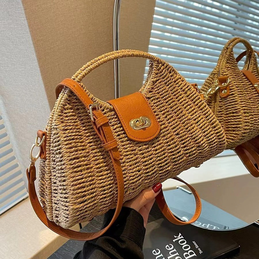 Trendy Woven Straw Bag for Women - Beach & Vacation