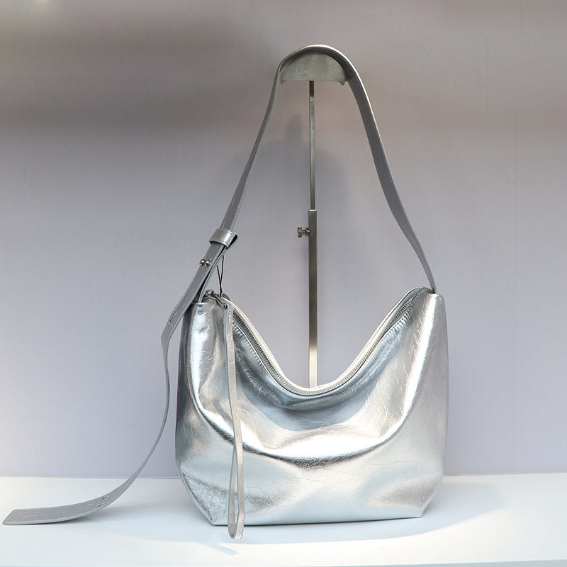 New Cross-Border Women's Waxed Leather Tote Bag