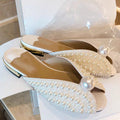 Elegant Pearl Fish Mouth Sandals