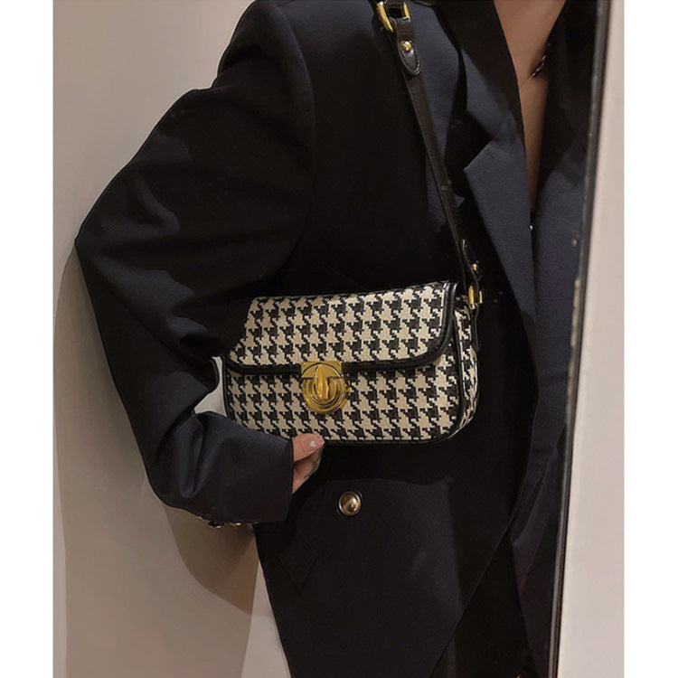 "Guangzhou Wholesale Houndstooth Shoulder Bag for Women"