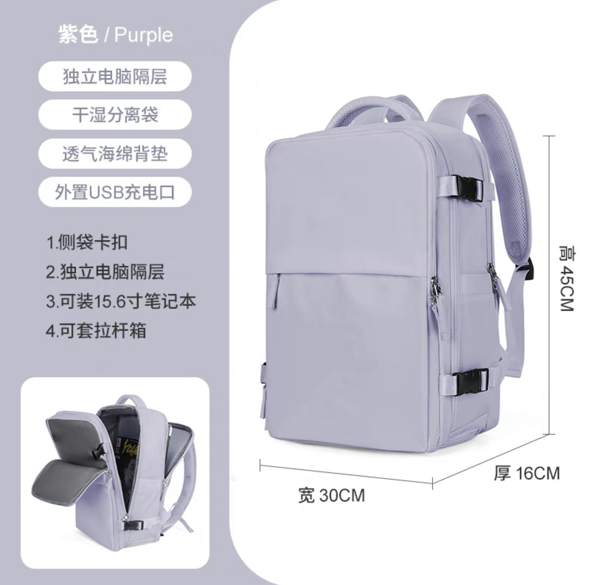 Large Capacity Waterproof Backpack for Moms and Travel