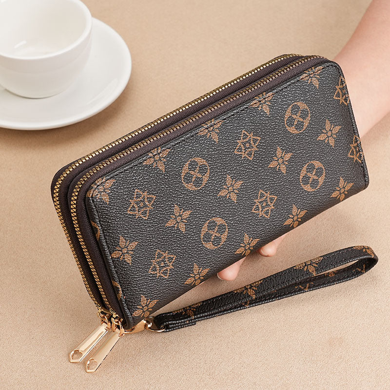 Fashionable Women's Long Wallet with Double Zipper (2023)