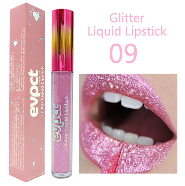 Elegant 15-Shade Glitter Lipstick Ensemble