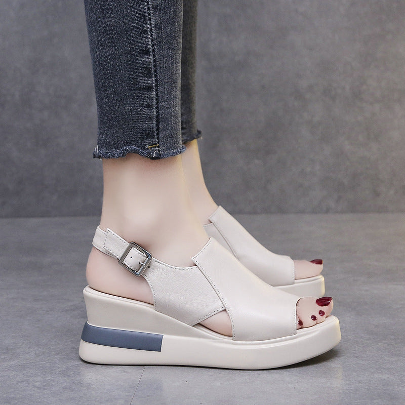 Elegant Summer Peep-Toe Wedges