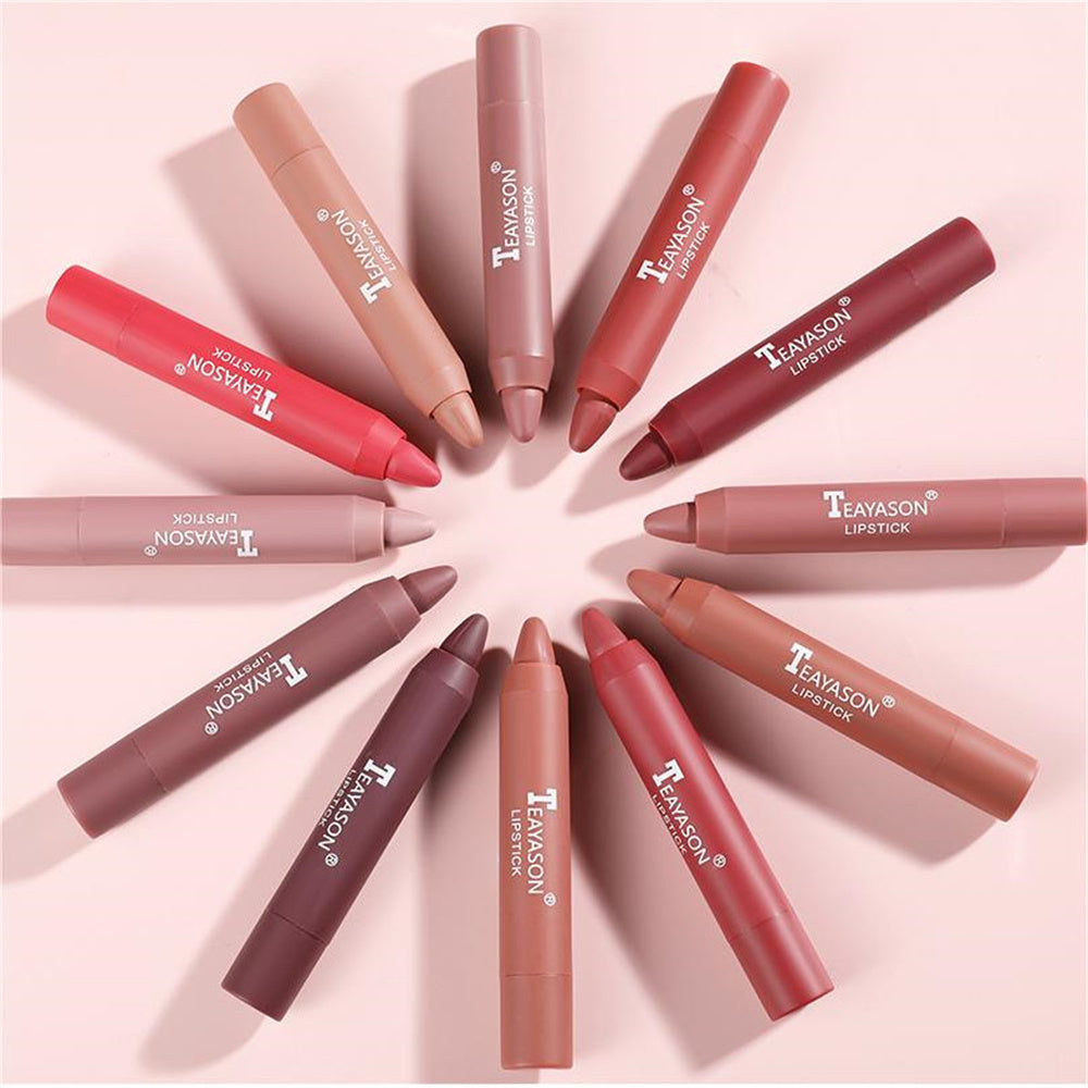 Elegant Matte 12-Color Lip Liner Set