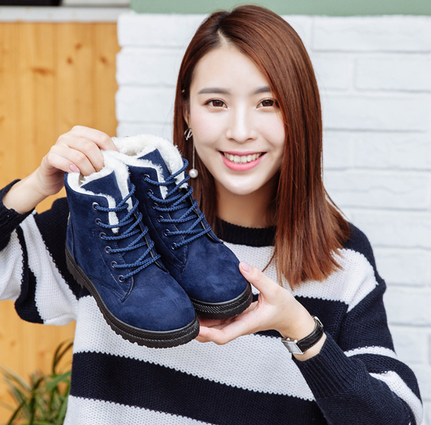 Chic Winter Cotton Boots for Women