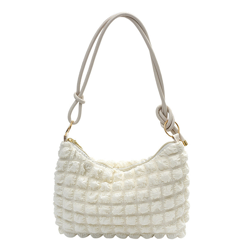 2023 Women's Soft Pleated Bubble Shoulder Bag