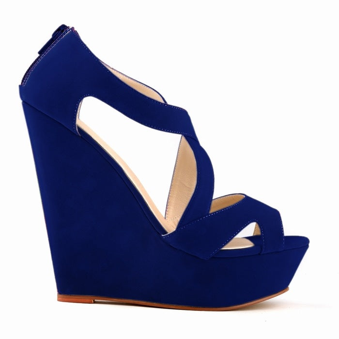 Elegant Strapped Wedge Sandals