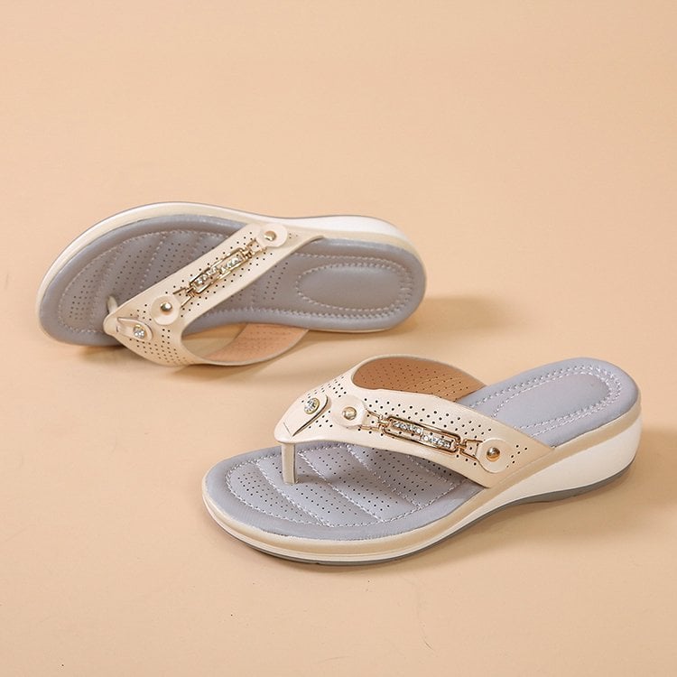 Elegant Beach Wedge Sandals