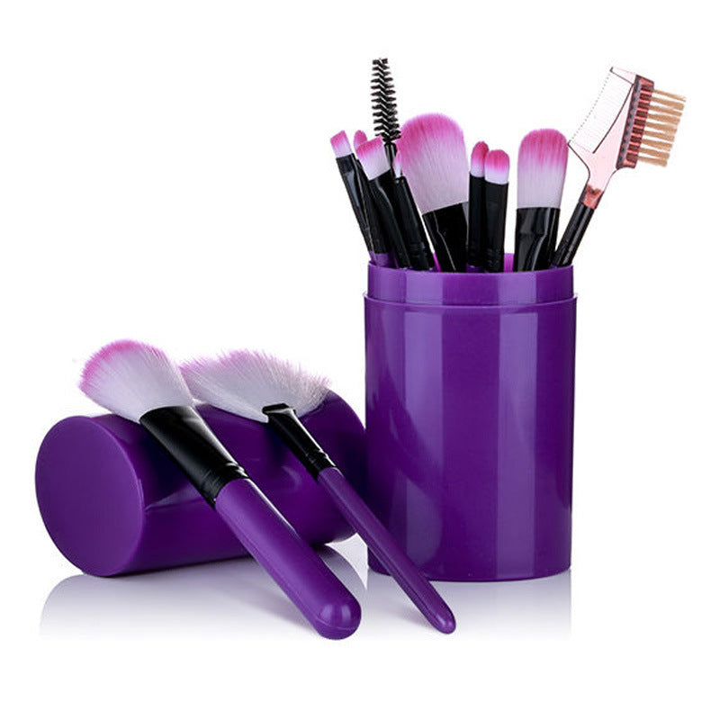 Elegant 12-Piece Cosmetic Brush Ensemble