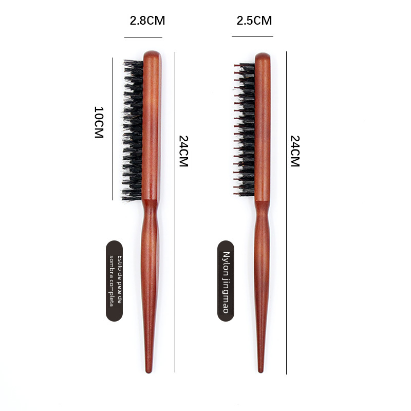 Cross-Border Three-Row Wooden Hair Styling Comb