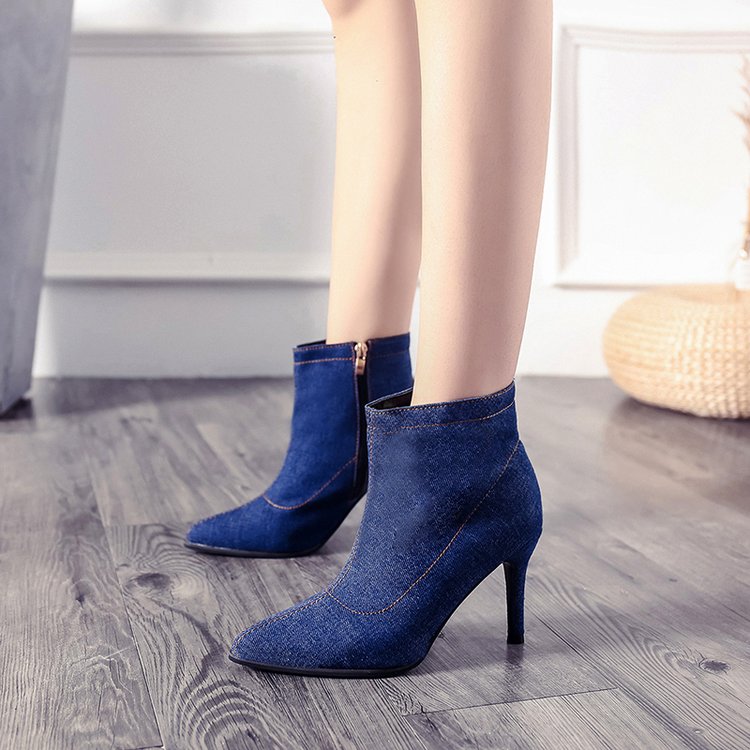 Chic Denim Ankle Booties