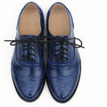 Women's British Style Pointed Toe Flat Leather Shoes