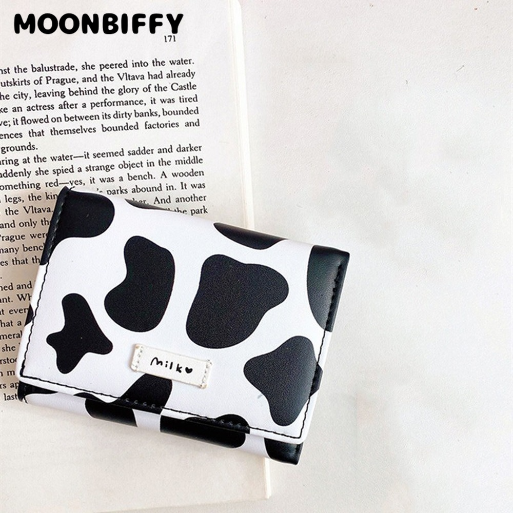 Elegant Cowhide Print Card Wallet